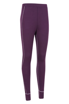 'Asgard' Women's Thermal Pants Merino Quick Dry Base Layer Trousers Purple