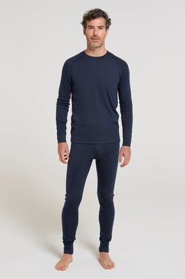 'Talus' Men's Thermal Base Layer Trousers High Wicking Winter Pants Navy