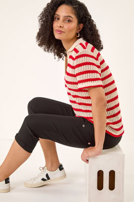 Cropped Cargo Stretch Trouser