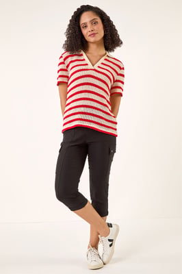 Cropped Cargo Stretch Trouser