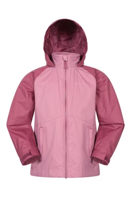 'Torrent II' Kids Waterproof Jacket with Taped Seams Rain Coat Pink