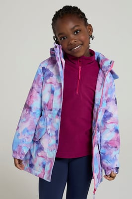 'Dale' Kids Winter Jacket with Front Pockets Waterproof Breathable Coat Purple