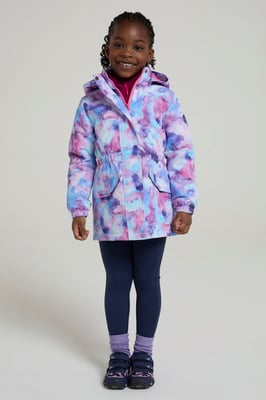 'Dale' Kids Winter Jacket with Front Pockets Waterproof Breathable Coat Purple