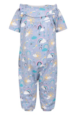 Baby Frill Dungaree Set Soft Cotton 2 Piece Kids Comfortable Casual Wear Outfit Lilac
