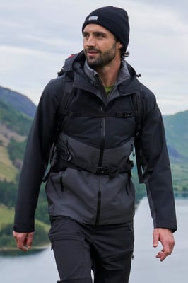 'Verge Extreme' Men's Jacket Waterproof Running Hiking Coat Black