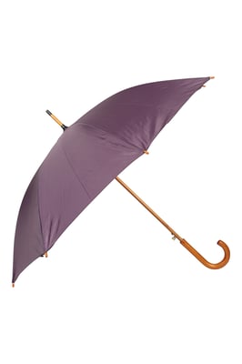Unisex Classic Durable Rain Umbrella with Curved Handle Lightweight Brolly Berry