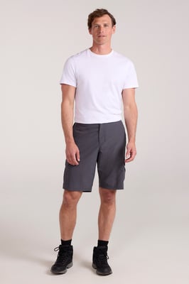 'Explore' Men's Shorts with Pockets Quick Dry Summer Bottoms Grey