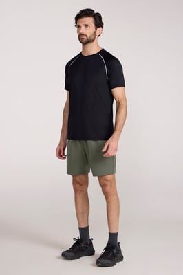 'Hurdle' Men's Running Shorts Quick Wicking Active Bottoms Olive
