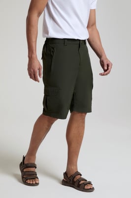 'Explore' Men's Shorts with Pockets Quick Dry Summer Bottoms Khaki