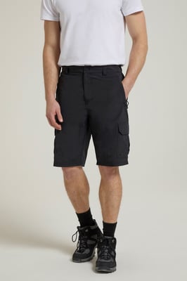 'Explore' Men's Shorts with Pockets Quick Dry Summer Bottoms Black