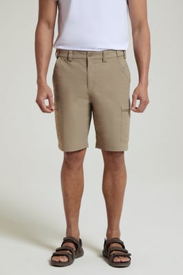 'Trek' Men's Shorts Quick Dry Stretchy Cargo Active Bottoms Beige