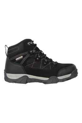 'Trail' Kids Waterproof Boots with High Traction Outsole Walking Hiking Shoes Black