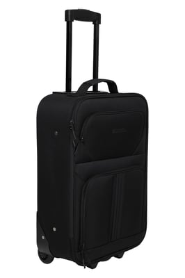 Essentials Hand Luggage Waterproof Cabin Friendly Suitcase Black