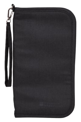 Travel Organiser Wallet Durable Lightweight Foldable Slimline Money Card Holder Black