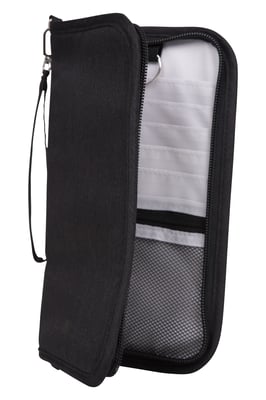 Travel Organiser Wallet Durable Lightweight Foldable Slimline Money Card Holder Black