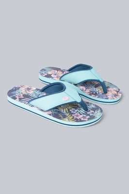 'Swish' Kids Flip Flops Slip On Lightweight Comfortable Walking Beach Slippers Mint