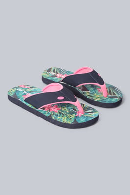 'Swish' Kids Flip Flops Slip On Lightweight Comfortable Walking Beach Slippers Green
