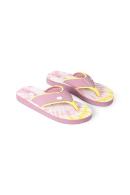 'Swish' Kids Flip Flops Slip On Lightweight Comfortable Walking Beach Slippers Fuchsia