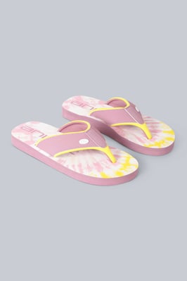 'Swish' Kids Flip Flops Slip On Lightweight Comfortable Walking Beach Slippers Fuchsia