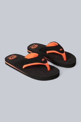 'Jekyl' Kids Flip Flops Slip On Lightweight Comfortable Walking Beach Slippers Black