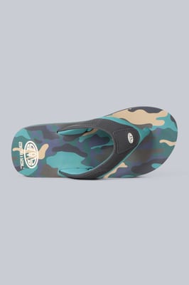 'Jekyl' Kids Flip Flops Slip On Lightweight Comfortable Walking Beach Slippers Camouflage