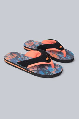 'Jekyl' Kids Flip Flops Slip On Lightweight Comfortable Walking Beach Slippers Orange