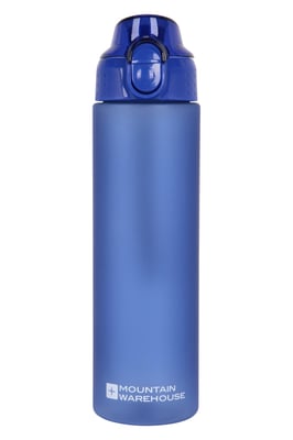 BPA Free Plastic Water Bottle Lightweight Easy Clean Leakproof Push Lid Blue/Navy
