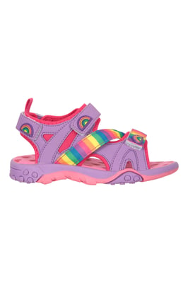 'Seaside' Junior Sandals Touch Strap Fastening Summer Beach Shoes Pink