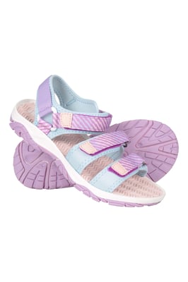 'Reef' Kids 3 Strap Sandals with Rubber Outsole Summer Shoes Purple