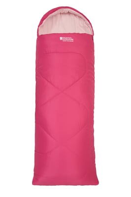 'Summit' Mini Square Sleeping Bag Envelope Shape Summer Camping Accessory Pink