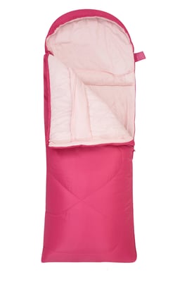 'Summit' Mini Square Sleeping Bag Envelope Shape Summer Camping Accessory Pink
