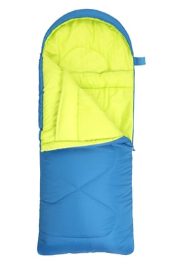 'Summit' Mini Square Sleeping Bag Envelope Shape Summer Camping Accessory Blue/Navy
