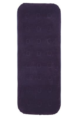Single Size Flocked Air Bed with Pump Inflation Camping Caravan Accessory Dark Blue