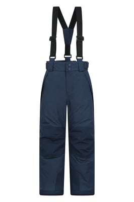 'Falcon Extreme' Kids Ski Pants Waterproof Warm Elastic Waist Winter Trouser Dark Blue