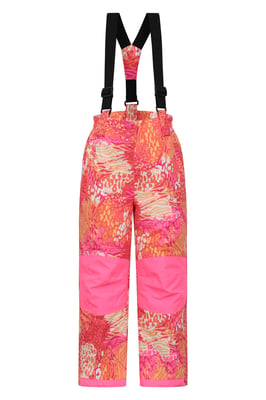 'Honey' Kids Snow Pants Snow Proof Warm Elasticated Waist Winter Ski Trousers Orange