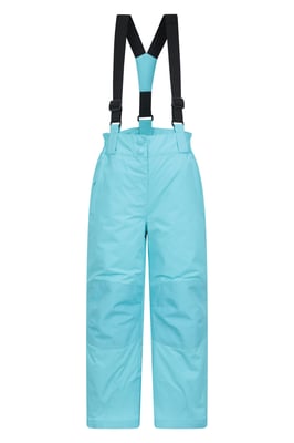 'Honey' Kids Snow Pants Snow Proof Warm Elasticated Waist Winter Ski Trousers Blue