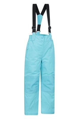 'Honey' Kids Snow Pants Snow Proof Warm Elasticated Waist Winter Ski Trousers Blue