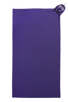 Large Clip Microfibre Travel Towel Highly Absorbent Soft Quick Dry Lightweight Purple