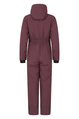 'Cloud' Women's Ski Suit Insulated Waterproof Adjustable Hood Zip Up Snowsuit Purple