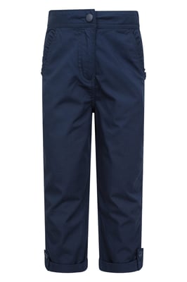 'Shore' Kids Capri Trousers with Pockets Casual Everyday Pants Navy