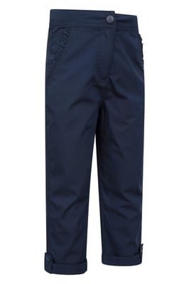 'Shore' Kids Capri Trousers with Pockets Casual Everyday Pants Navy