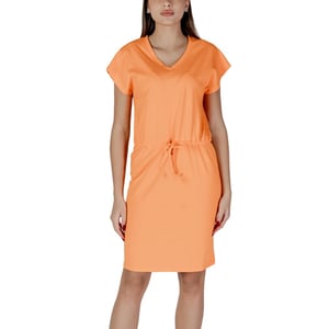 By14886 Oranje Mini-jurk