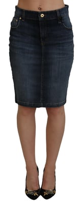 Denim Leren Rok