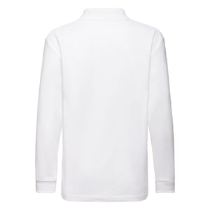 Fruit of the Loom Kinder/Kids 65/35 Effen Poloshirt met Lange Mouwen (Wit)