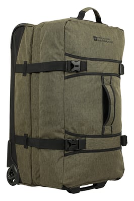 'Wander' Unisex Wheelie Bag with Zipped Pockets Holiday Suitcase Khaki