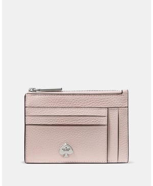 Kayla Pebbled Leather Large Slim Card Holder