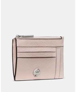 Kayla Pebbled Leather Large Slim Card Holder