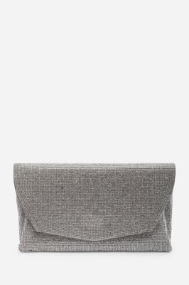 Where's That From Womens 'Latte' Shimmering Textured Envelope Crossbody Bag with Chain