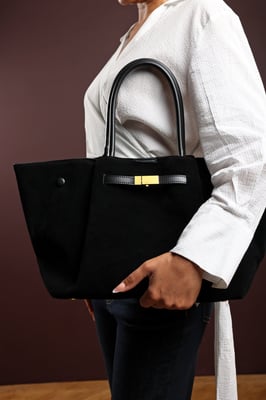 Where's That From Womens 'Dove' Suede Handheld Tote Bag