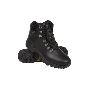 Mountain Warehouse Heren Latitude II Extreme Leather Waterdichte Wandelschoenen (Zwart)